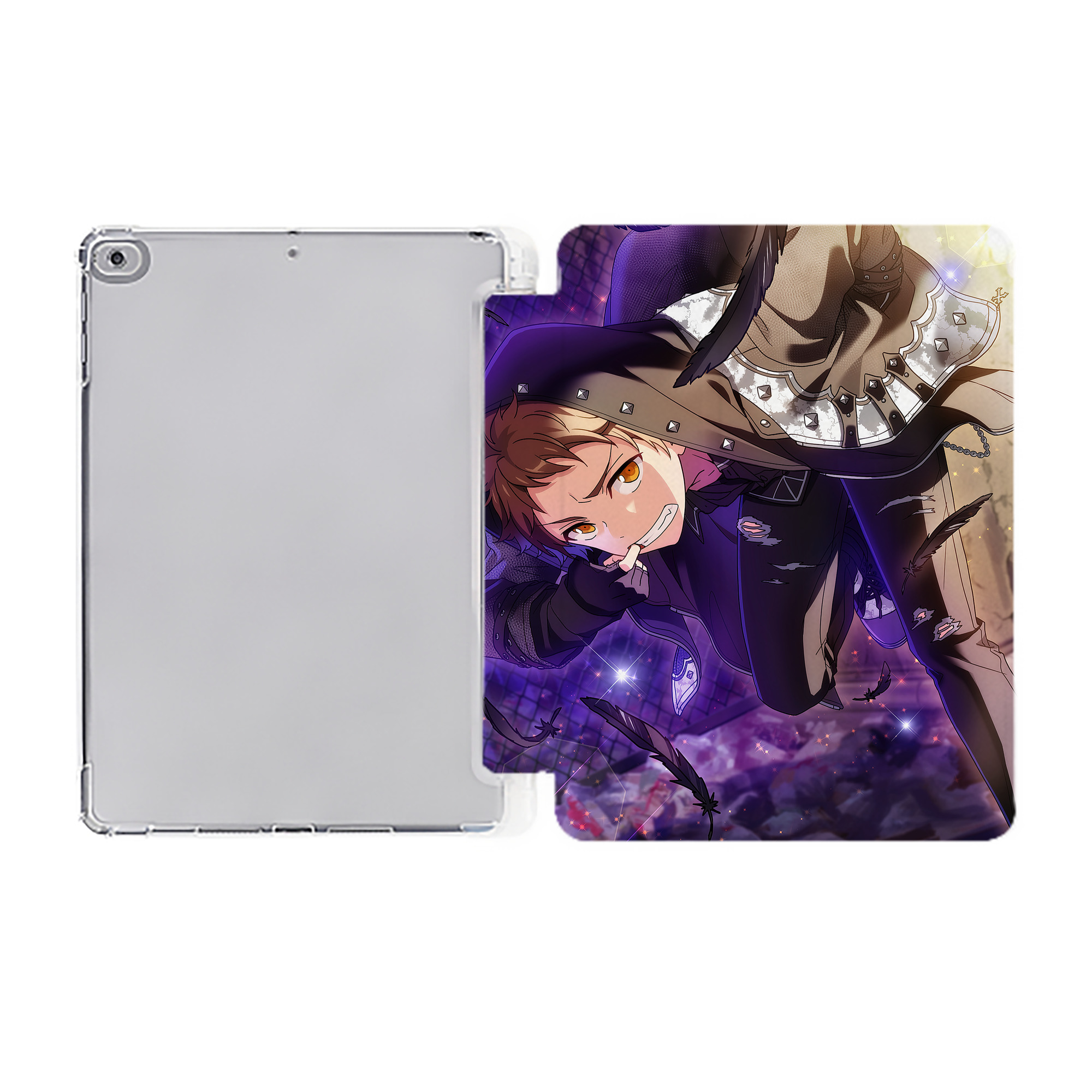 （画像用） あんさんぶるスターズ! Ensemble Stars IPad ケース ペン収納付き 三つ折りスタンド PUレザー×シリコン 対応機種9.5/10.5/10.9インチ